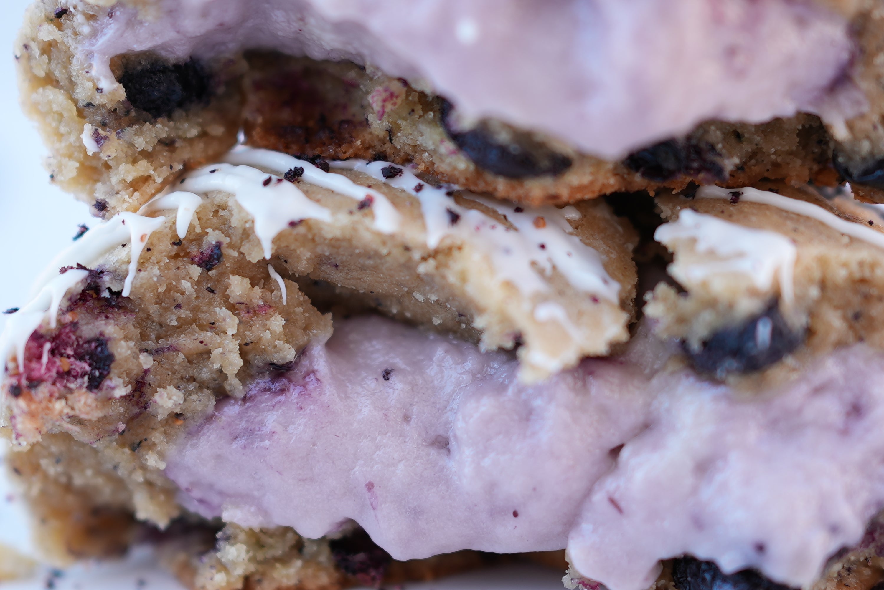 Lemon Blueberry Cheesecake Stuffed Cookie