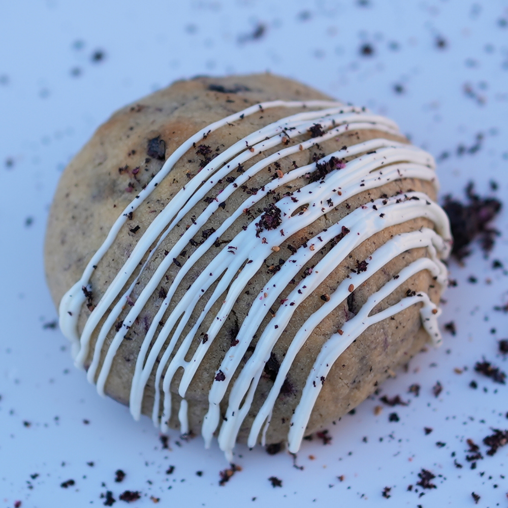 Lemon Blueberry Cheesecake Stuffed Cookie