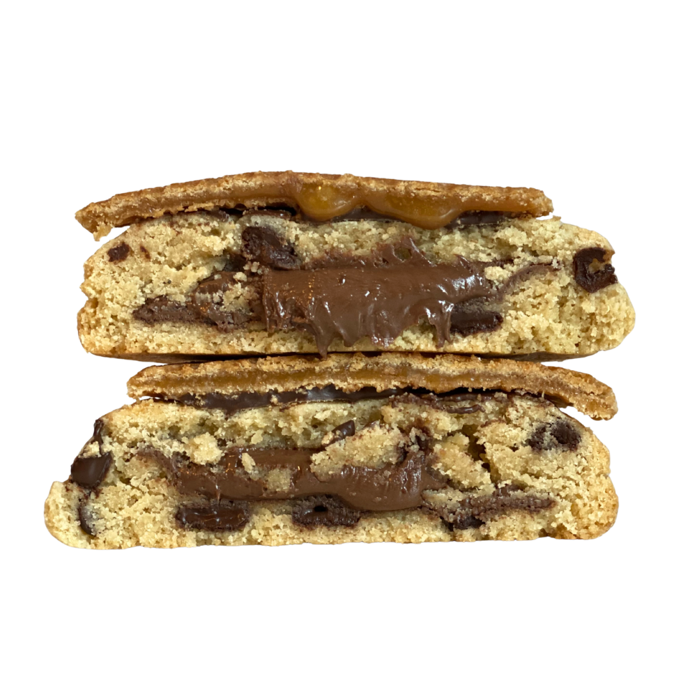 Bakery Style Nutella Stuffed Chocolate Chip Cookies